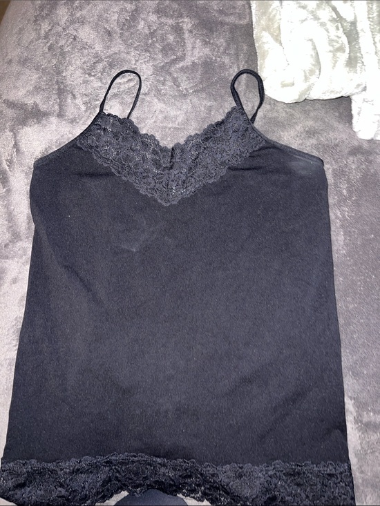 Saks Fifth Avenue Other - Saks Fifth Avenue Black Lace Trim Camisole Chemise